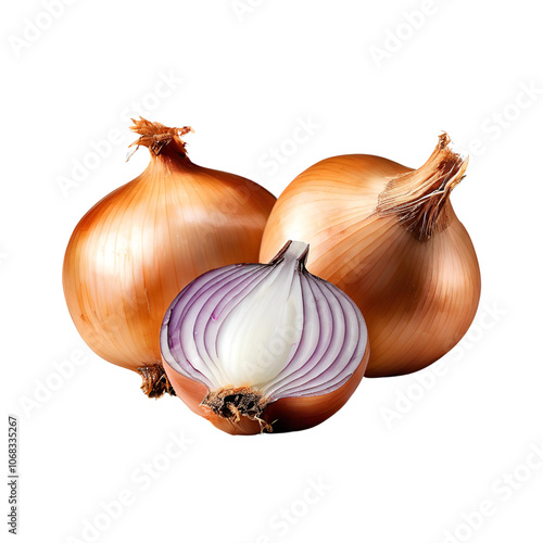 Wallpaper Mural onions on a white background Torontodigital.ca