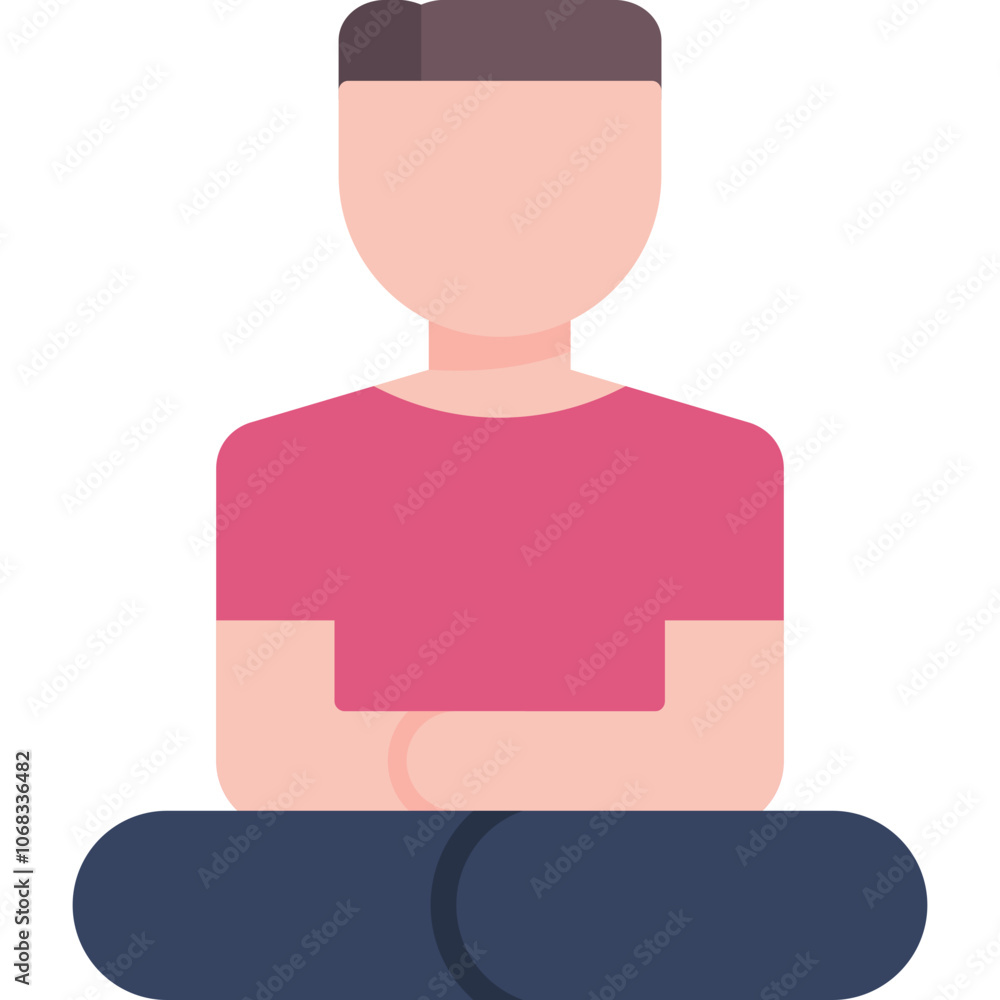 Person in Lotus Position Icon Person in Lotus Position Icon