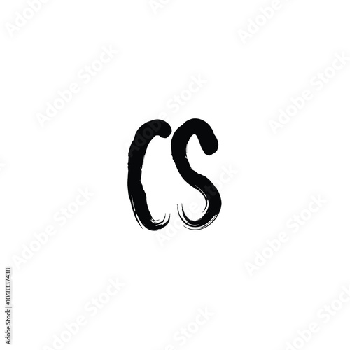Wallpaper Mural CS monogram logo design letter text name symbol monochrome logotype alphabet character simple logo Torontodigital.ca