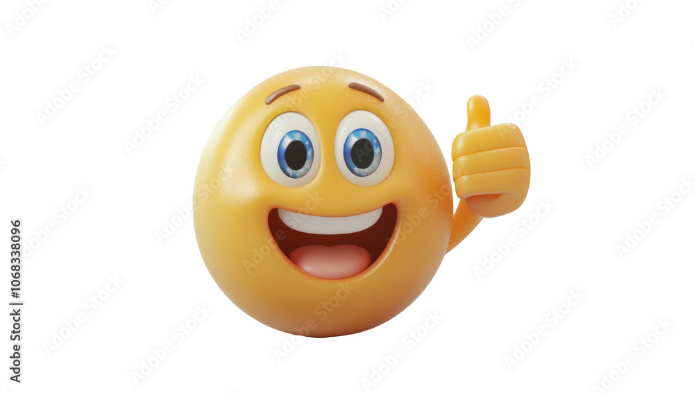 3d yellow emoji with thumbs up 3d yellow emoji with thumbs up