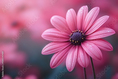 Close up of pink flower. 