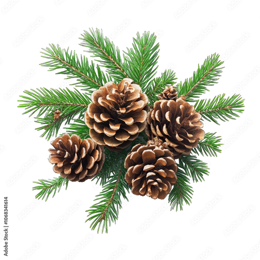 Natural Pine Cones Ideal for Seasonal and Festive Arrangements Isolated Natural Pine Cones Ideal for Seasonal and Festive Arrangements Isolated