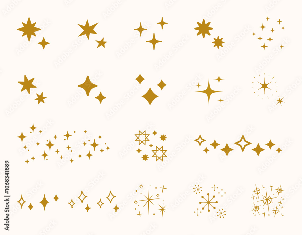 Set of 18 sparkle vectors Set of 18 sparkle vectors