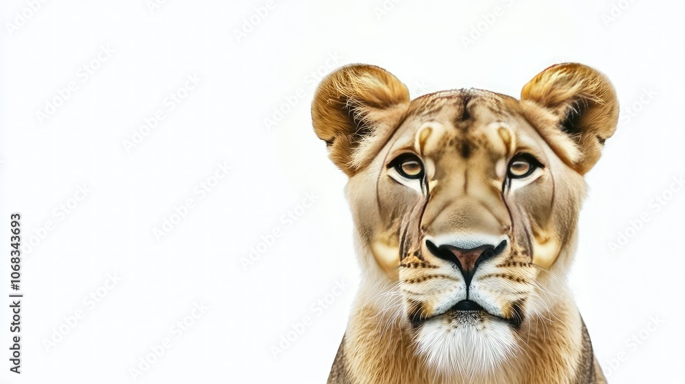 Majestic Lion Portrait with Soft Background Majestic Lion Portrait with Soft Background