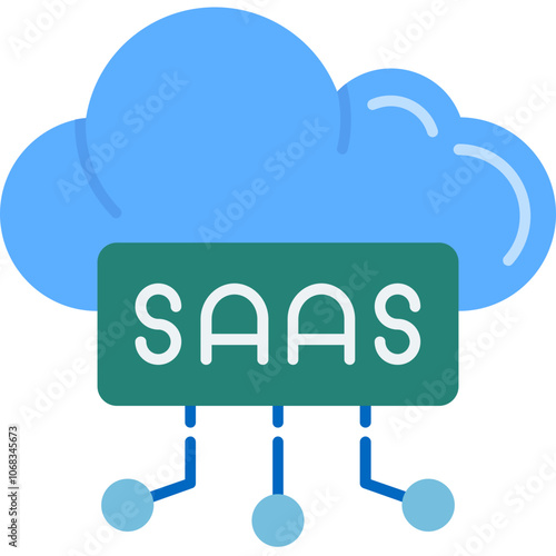 Cloud SaaS Icon