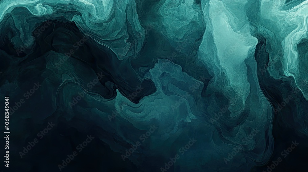 Abstract Oceanic Fluid Art in Dark Tones Abstract Oceanic Fluid Art in Dark Tones