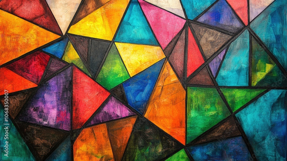 Colorful Abstract Geometric Background Art Colorful Abstract Geometric Background Art