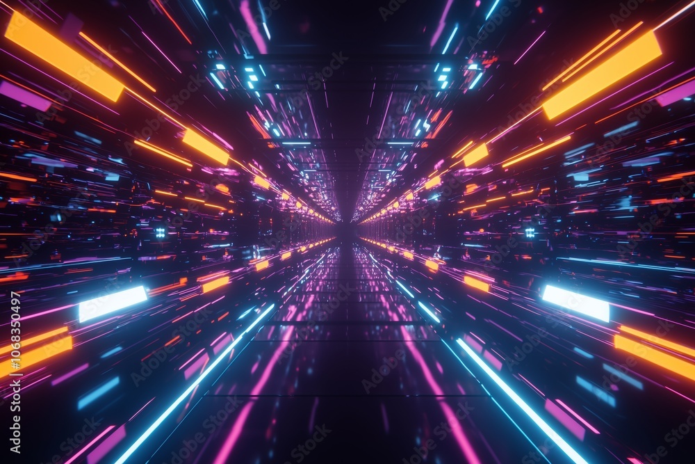 Neon Light Speed Tunnel Neon Light Speed Tunnel