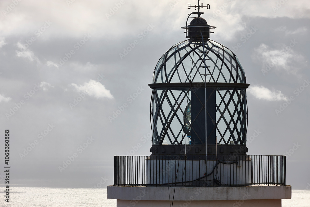 St. Sebastian lighthouse in Llafranc. Costa Brava. Girona, Catalunya. Spain