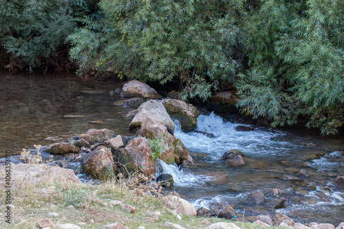 Obraz na płótnie Zarava stream flowing in Eruh district of Siirt province, Türkiye w salonie