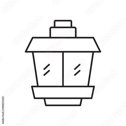 Street lamp icon. isolated vector icon.