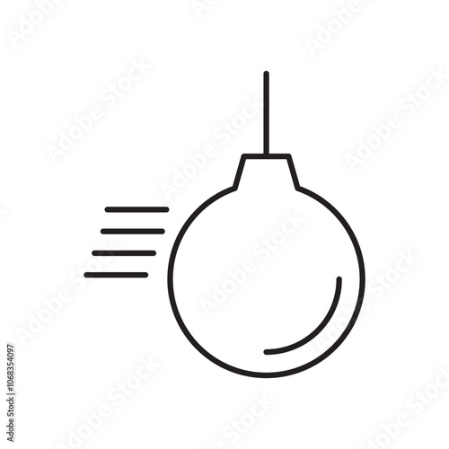 Demolition ball icon. isolated vector icon.