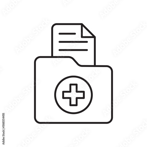 Medical history icon. isolated vector icon.