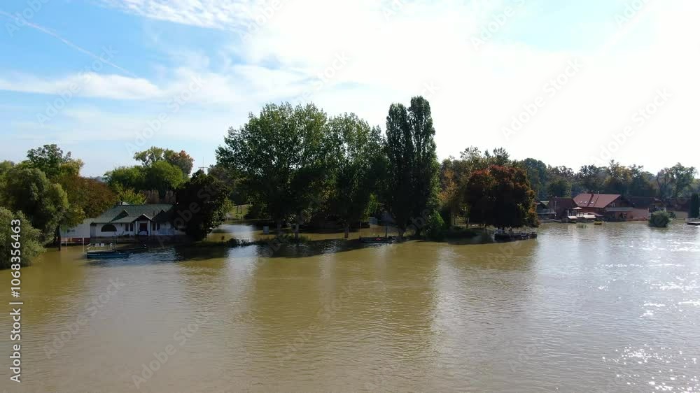 Flooding due to the overflow of the Danube River Flooding due to the overflow of the Danube River