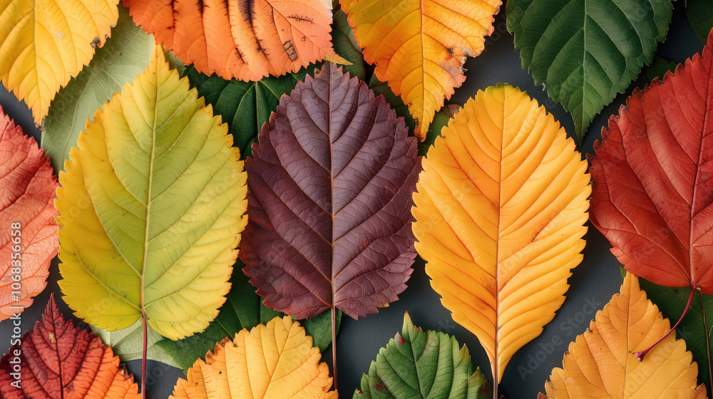 Autumn's Palette, a vibrant close-up showcasing diverse fall leaves in rich hues, celebrating the beauty and transformation of nature on the season's first day. Autumn's Palette, a vibrant close-up showcasing diverse fall leaves in rich hues, celebrating the beauty and transformation of nature on the season's first day.