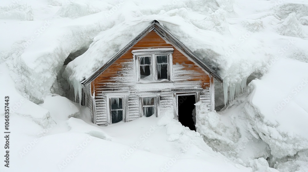 Discover how a house was overwhelmed by a snow smash the impact of extreme winter weather Discover how a house was overwhelmed by a snow smash the impact of extreme winter weather
