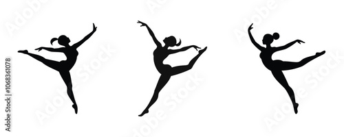 Gymnastics Silhouette Set Vector Design