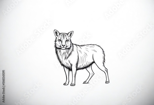 sketch of a wolf