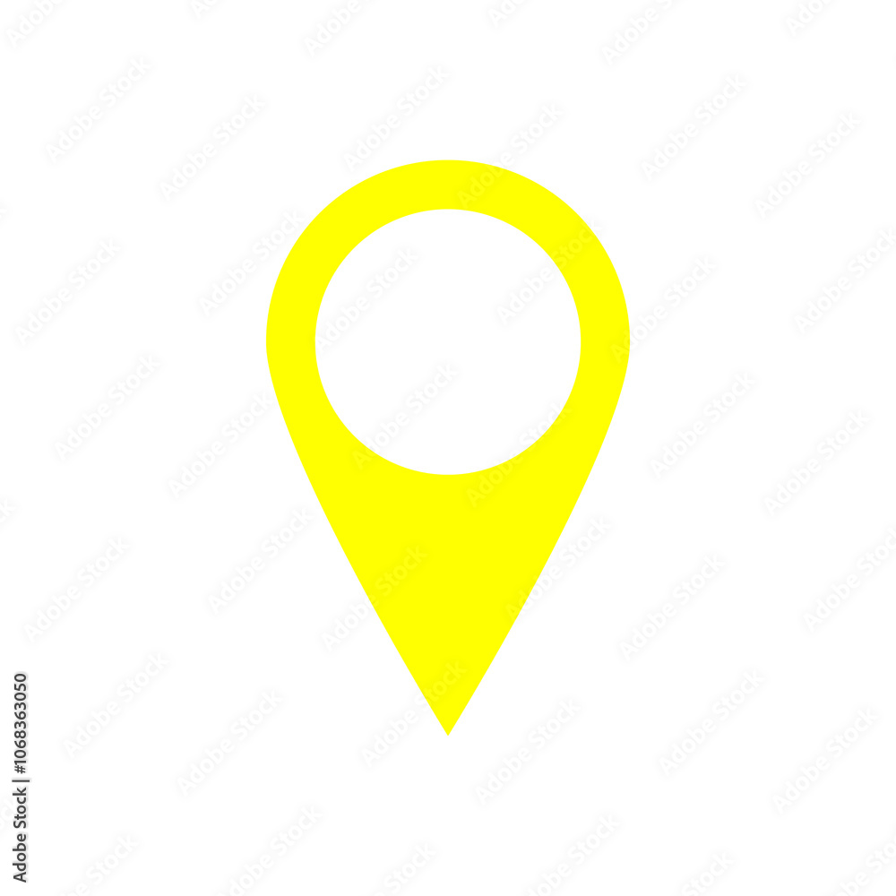 Yellow colours location icon isolated with a white background. Yellow colours location icon isolated with a white background.