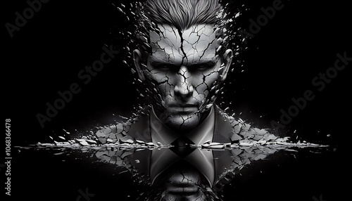 Broken Businessman , Looking to camera , city , Getting Rich, Making Money, How To, Lost Everything, How to Make Money, Cybersecurity, AI, Artificial Intelligence , 4K, 3D, Background , Successful Bus