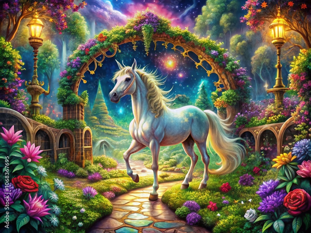 Enchanting Portrait of a Unicorn in a Whimsical Maze Puzzle Setting, Capturing the Spirit of Fantasy and Adventure in a Colorful and Intricate Design for Imaginative Minds Enchanting Portrait of a Unicorn in a Whimsical Maze Puzzle Setting, Capturing the Spirit of Fantasy and Adventure in a Colorful and Intricate Design for Imaginative Minds