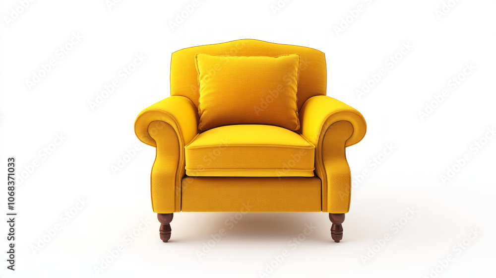 Comfortable arm chair isolated on white background Comfortable arm chair isolated on white background