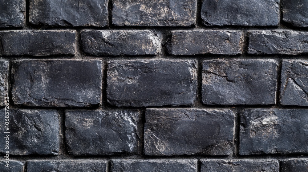 Obraz premium Black Brick Wall Texture Background