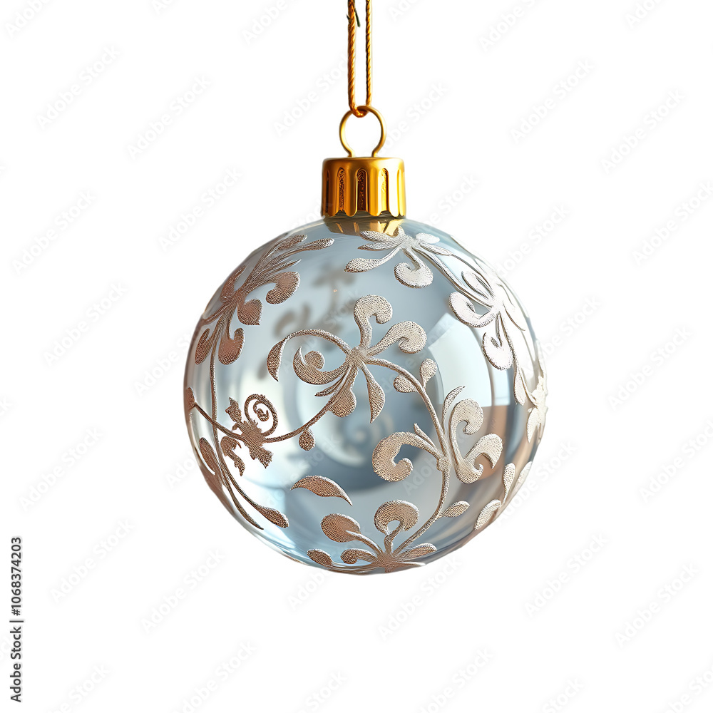 Elegant Silver Christmas Ornament Isolated on Transparent Background, Ai generated Images Elegant Silver Christmas Ornament Isolated on Transparent Background, Ai generated Images