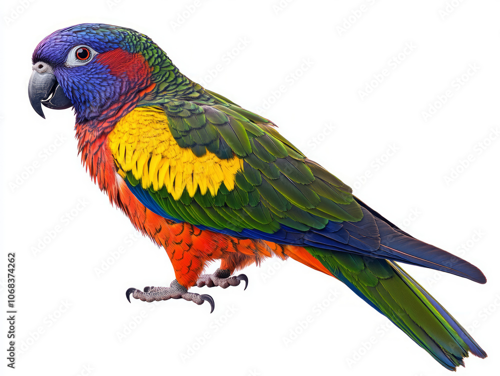 Fototapeta premium Colorful parrot isolated on white background