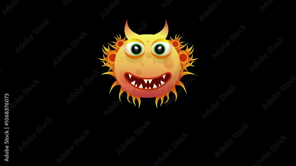 Vibrant 2D cartoon animation of a playful yellow water monster with wavy movements, splashing effects for a fun, aquatic feel. Vibrant 2D cartoon animation of a playful yellow water monster with wavy movements, splashing effects for a fun, aquatic feel.
