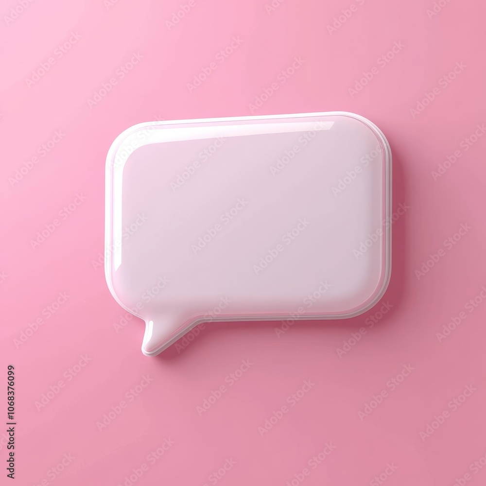 Speech Bubble on Pink Background Speech Bubble on Pink Background