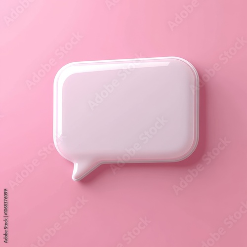 Speech Bubble on Pink Background