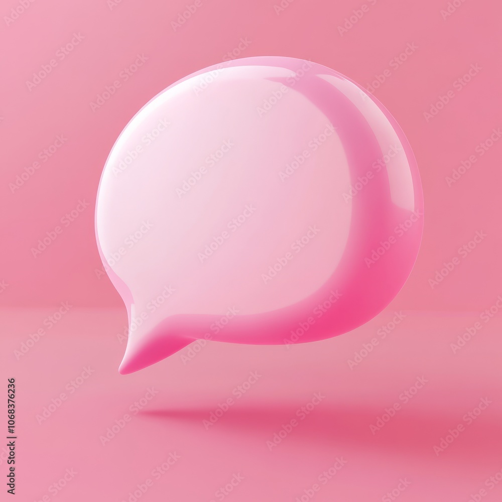 Speech Bubble on Pink Background Speech Bubble on Pink Background