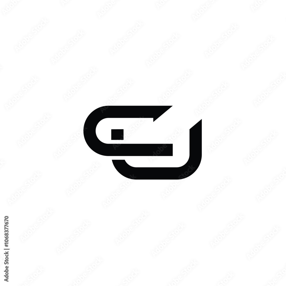 CU monogram logo design letter text name symbol monochrome logotype alphabet character simple logo