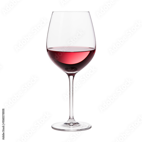 glass of red wine transparent background