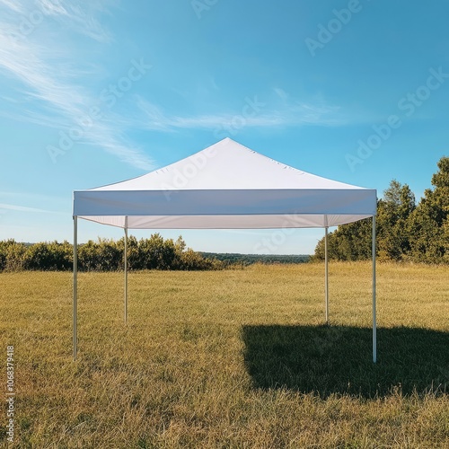 White Pop Up Tent on Green Grass