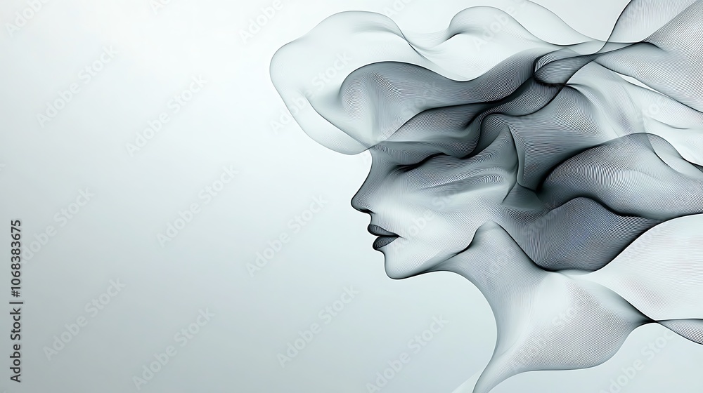 Minimalist black and white line art featuring swirling organic shapes that create a sense of movement and fluidity. Minimalist black and white line art featuring swirling organic shapes that create a sense of movement and fluidity.