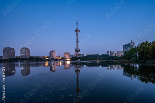 Shennong Pagoda, Shennong Lake, Zhuzhou, China photo