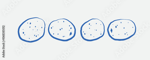 Hand-drawn potato Illustration Set. Line art, ink, minimalist style. Vector illustration. 