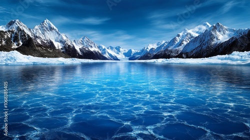 Wallpaper Mural Stunning Glacial Lake Mountain Landscape Serenity Nature Winter Torontodigital.ca