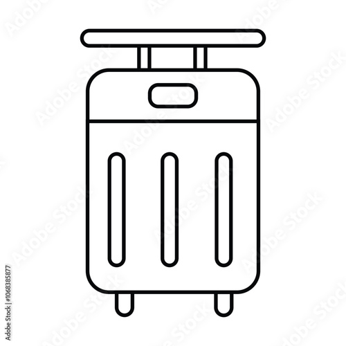 luggage icon vector on white background