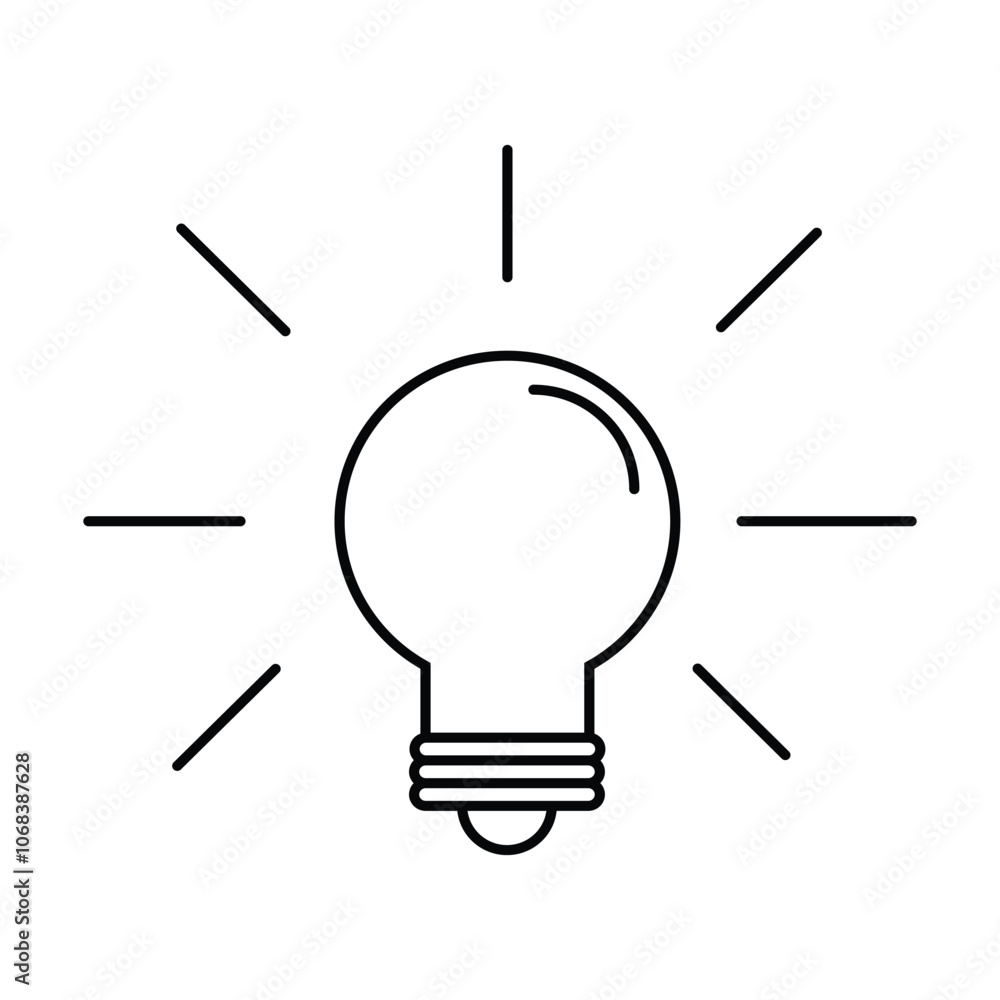 light bulb icon vector on white background
light bulb icon vector on white background