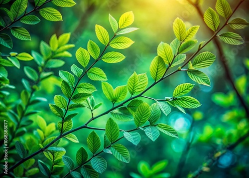 Lush Green Branches in Various Textures and Shades Captured in a Documentary Style, Showcasing the Beauty of Nature's Foliage and the Diversity of Plant Life