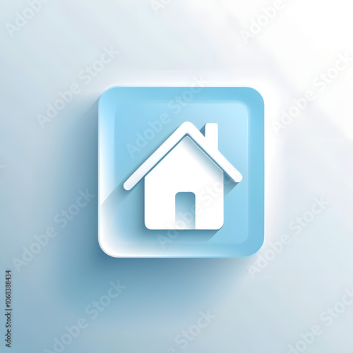 home icon on blue background