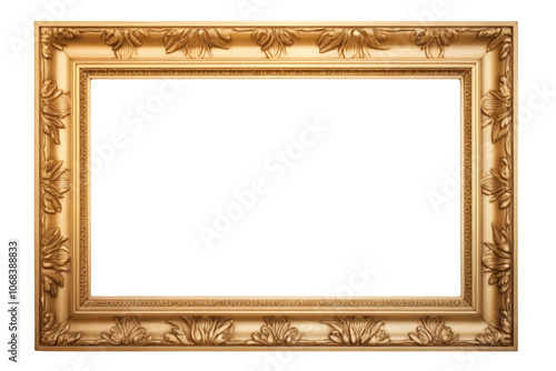 Wallpaper Mural Antique wooden frame with gold paint in isolated transparent background Torontodigital.ca