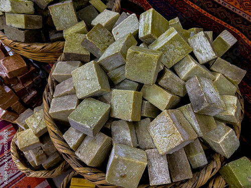 Siirt - Bıttım soap is obtained from special wild pistachio and terebinth oil. photo