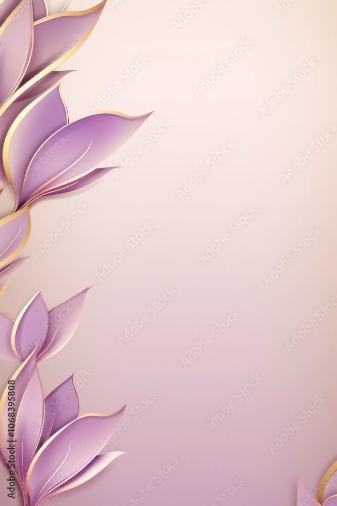Naklejka premium gold lotus flower pattern in purple background