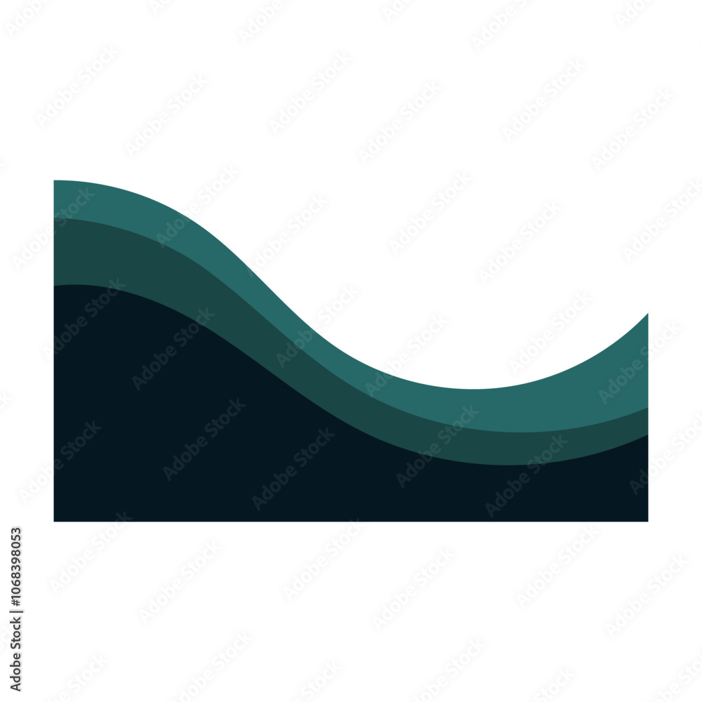 Fototapeta premium Modern Wavy Border