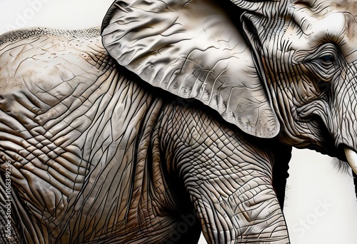 elephant skin texture the detailed wrinkled skin of an elephant photo