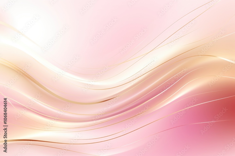Fototapeta premium Abstract gold and light pink wave background
